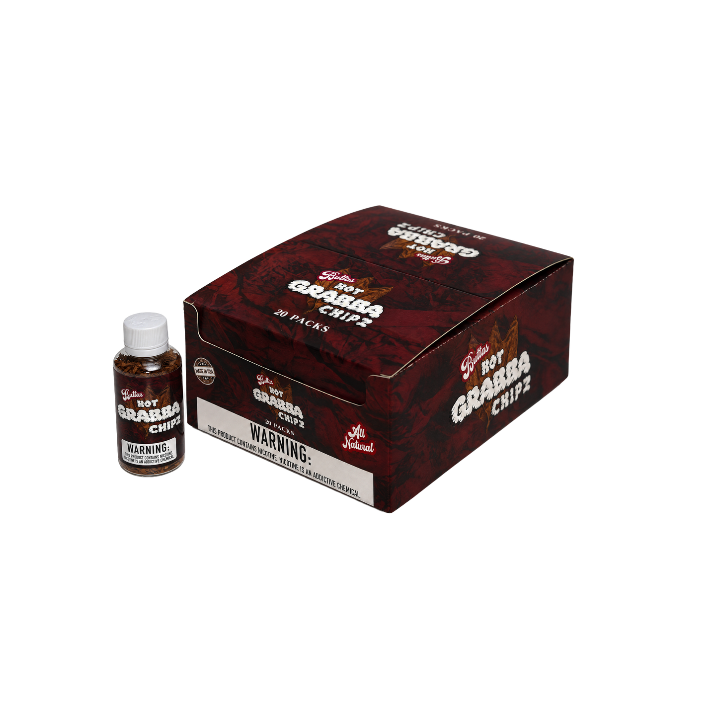 Butta's Hot Grabba Chipz Box (Big, 20 Bottles)