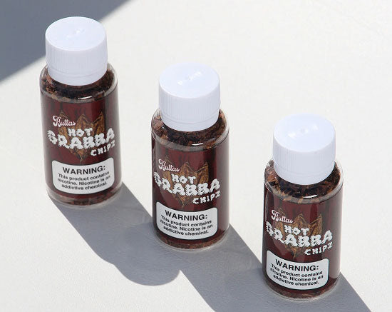 three bottles of grabba chips 